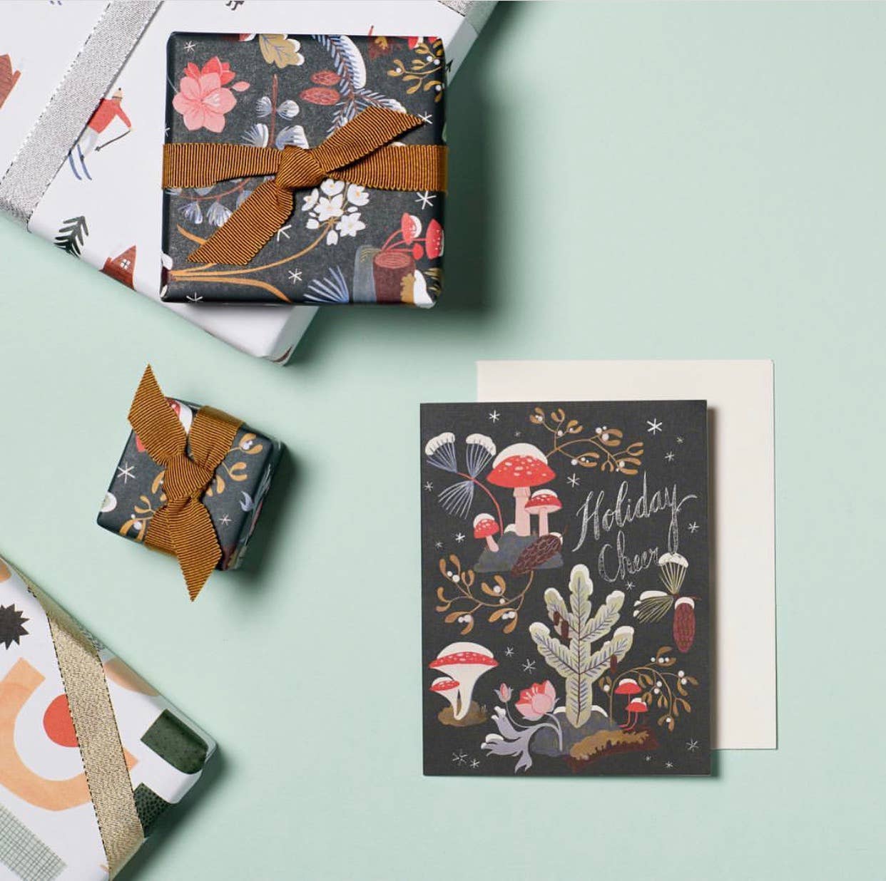 Holiday Moss holiday wrapping paper rolls