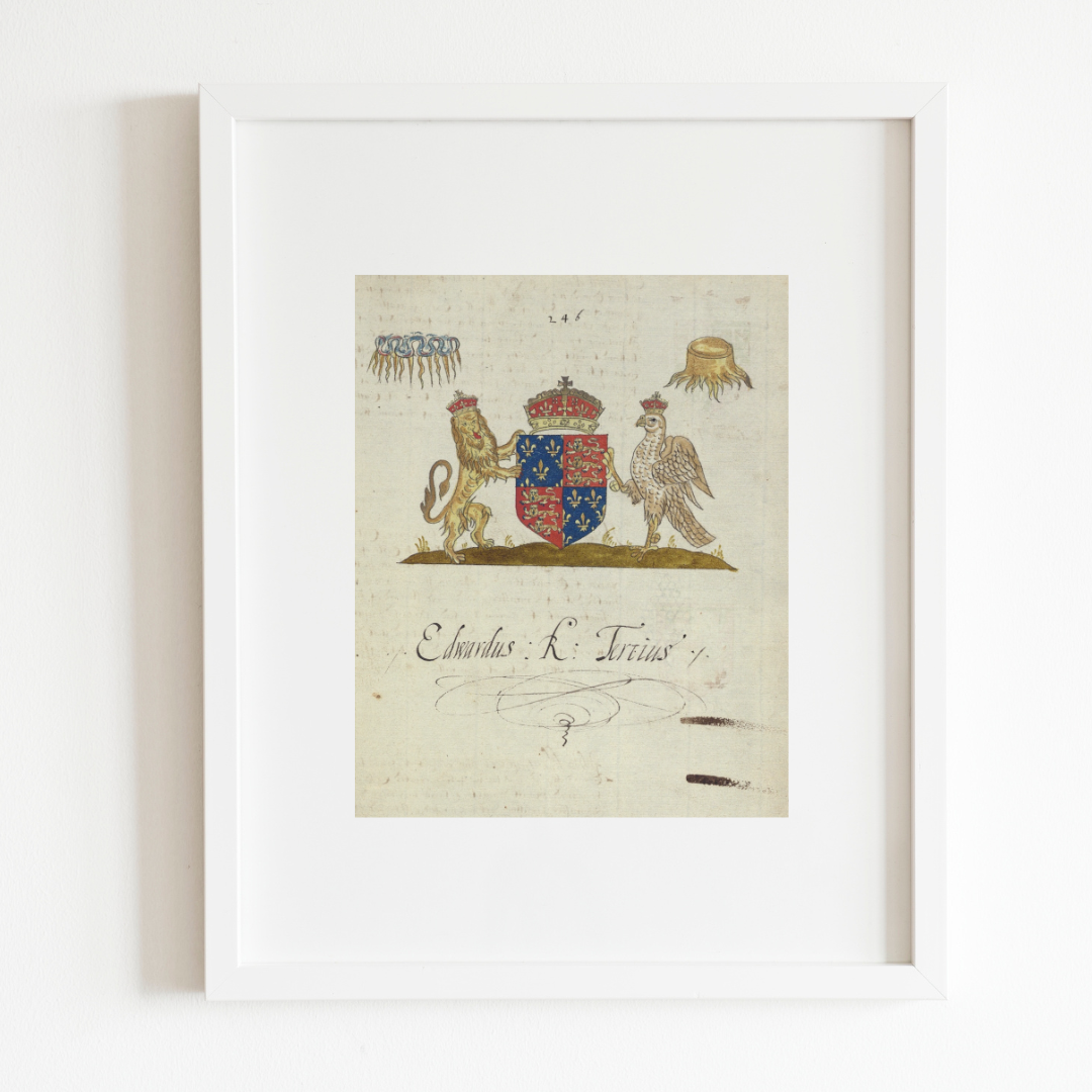 English Coats of Arms II Antique Art Print