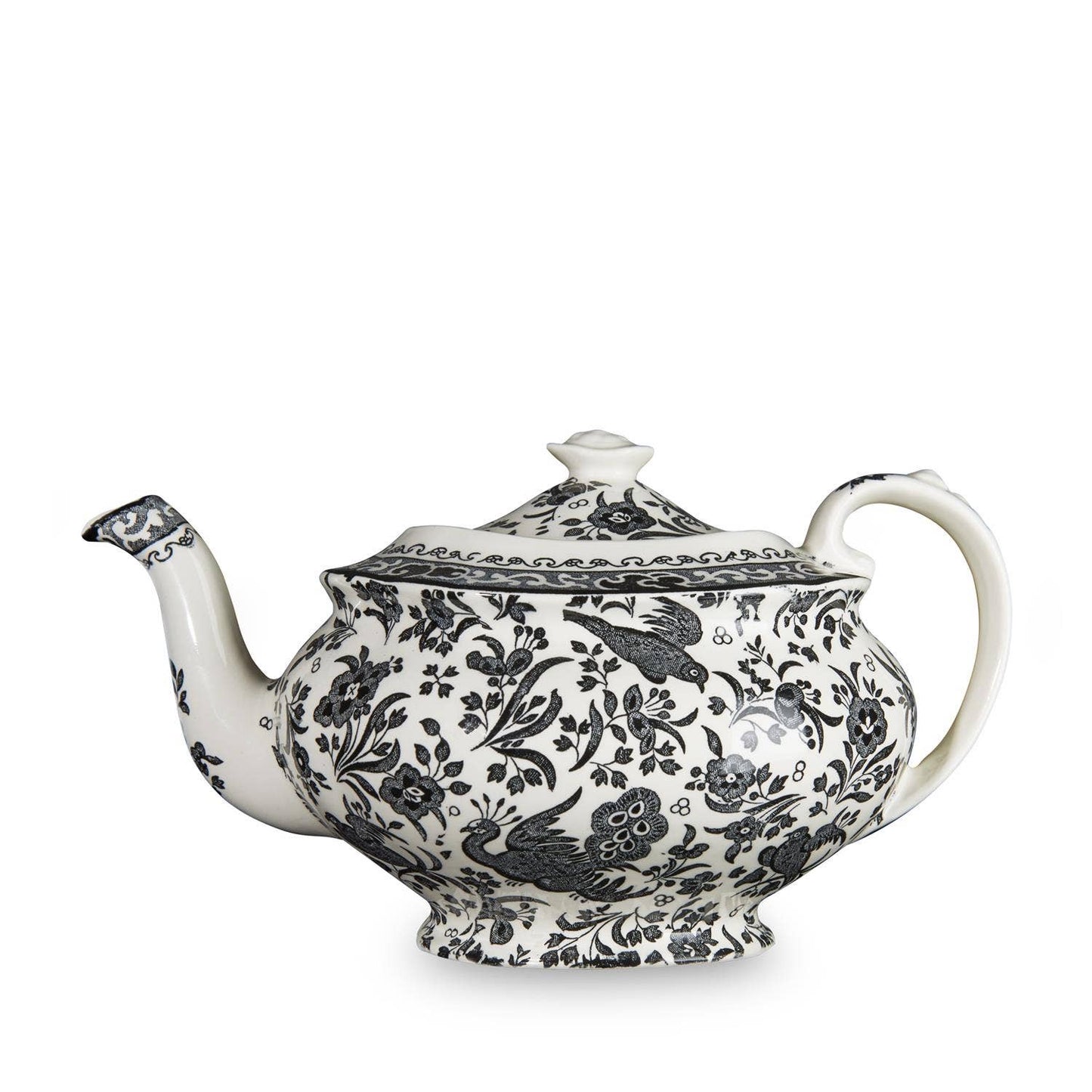 Black Regal Peacock Medium Teapot (Discontinued)