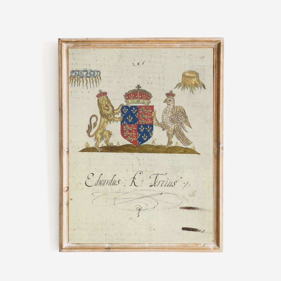 English Coats of Arms II Antique Art Print