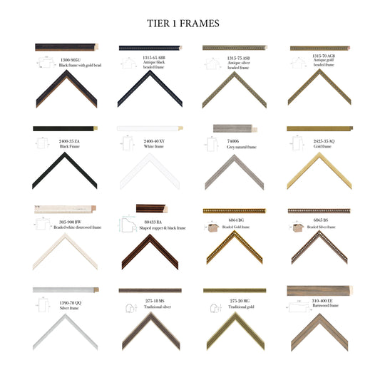 Dog sketch K on brown background: Beaded gold frame 1315-70 / 16" X 12"