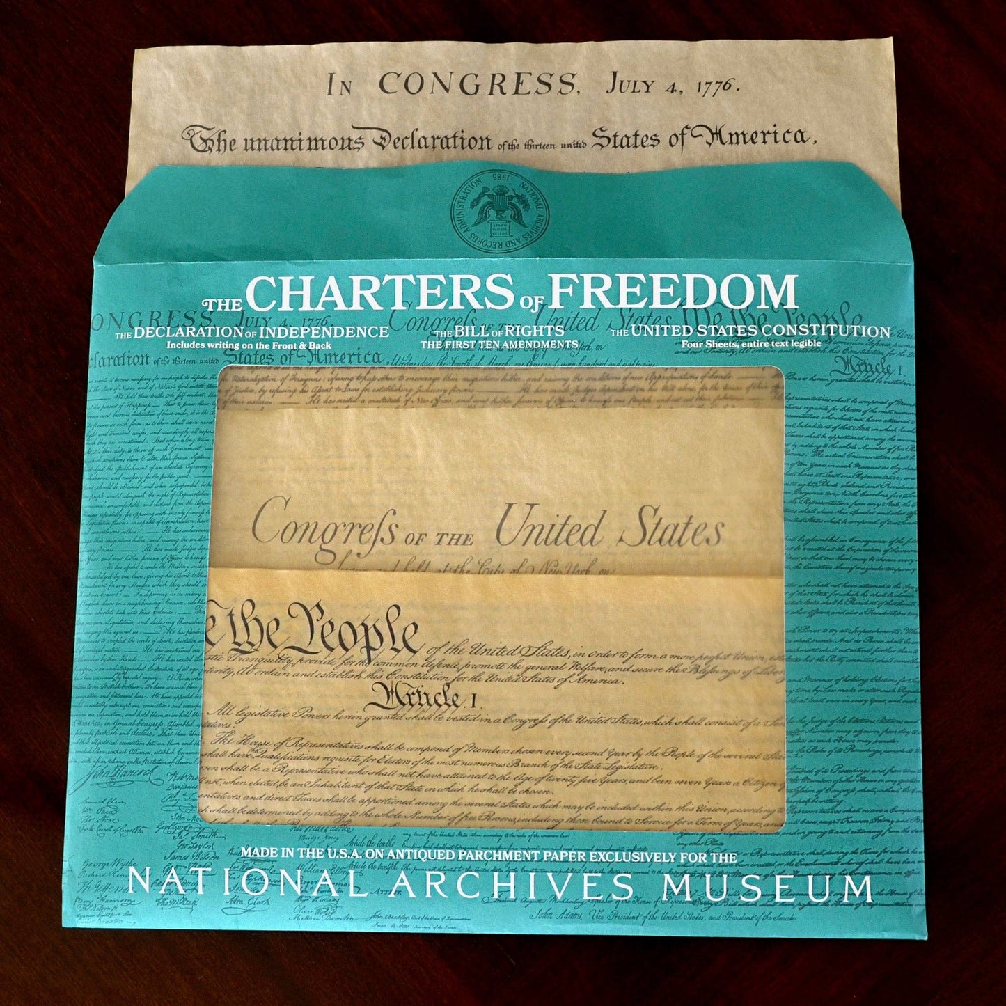 Charters of Freedom Bundle with Four-page U.S. Constitution
