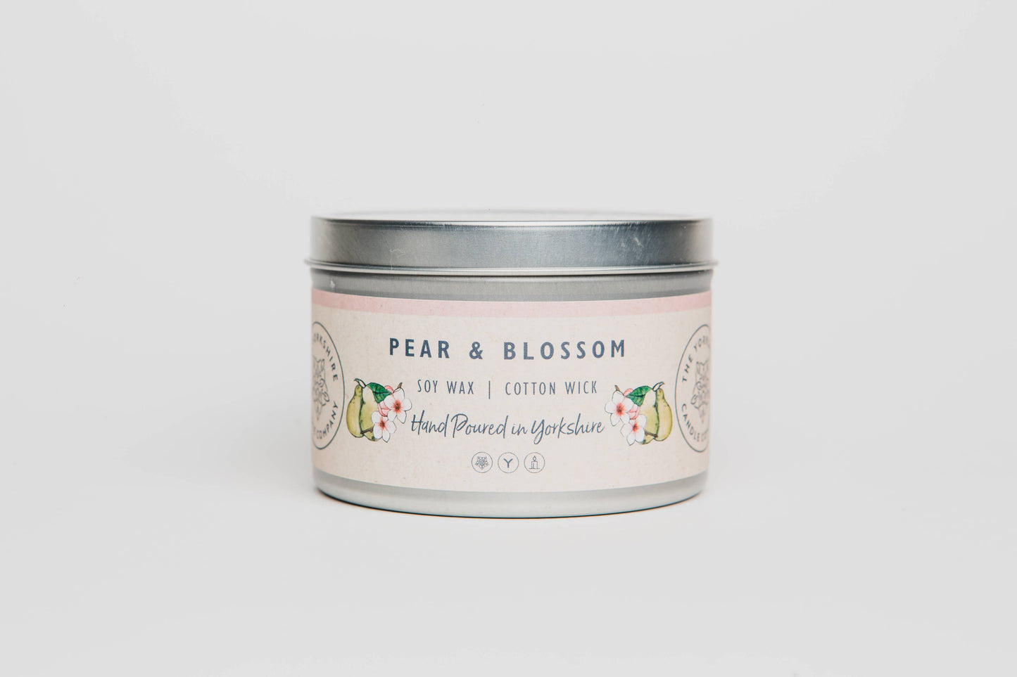 Pear & Blossom Large Tin| Scented Candle | Soy Wax