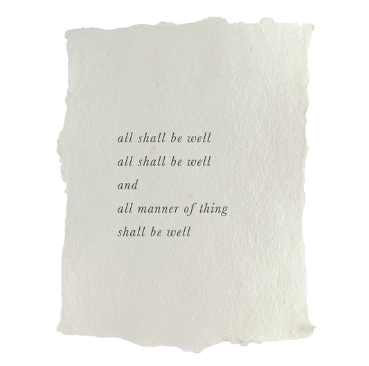 all shall be well art print