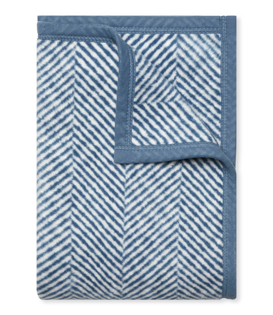 Harborview Herringbone Light Blue Midi Blanket
