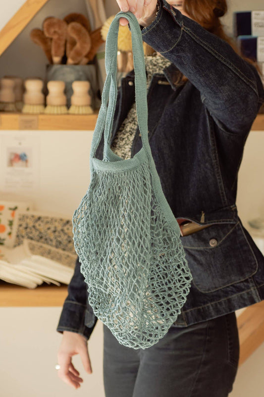 Spring Produce Market Tote - Slate Blue