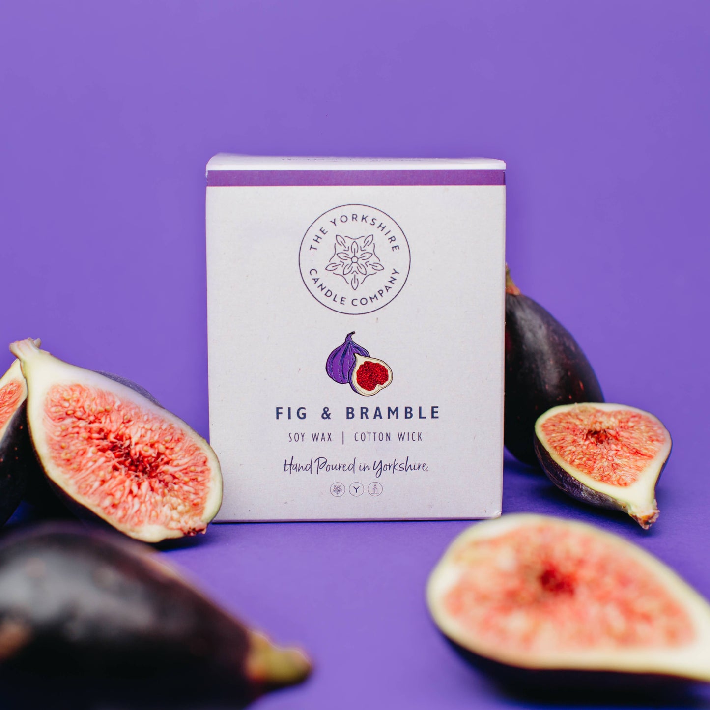 Fig & Bramble Glass Tumbler | Scented Candle | Soy Wax