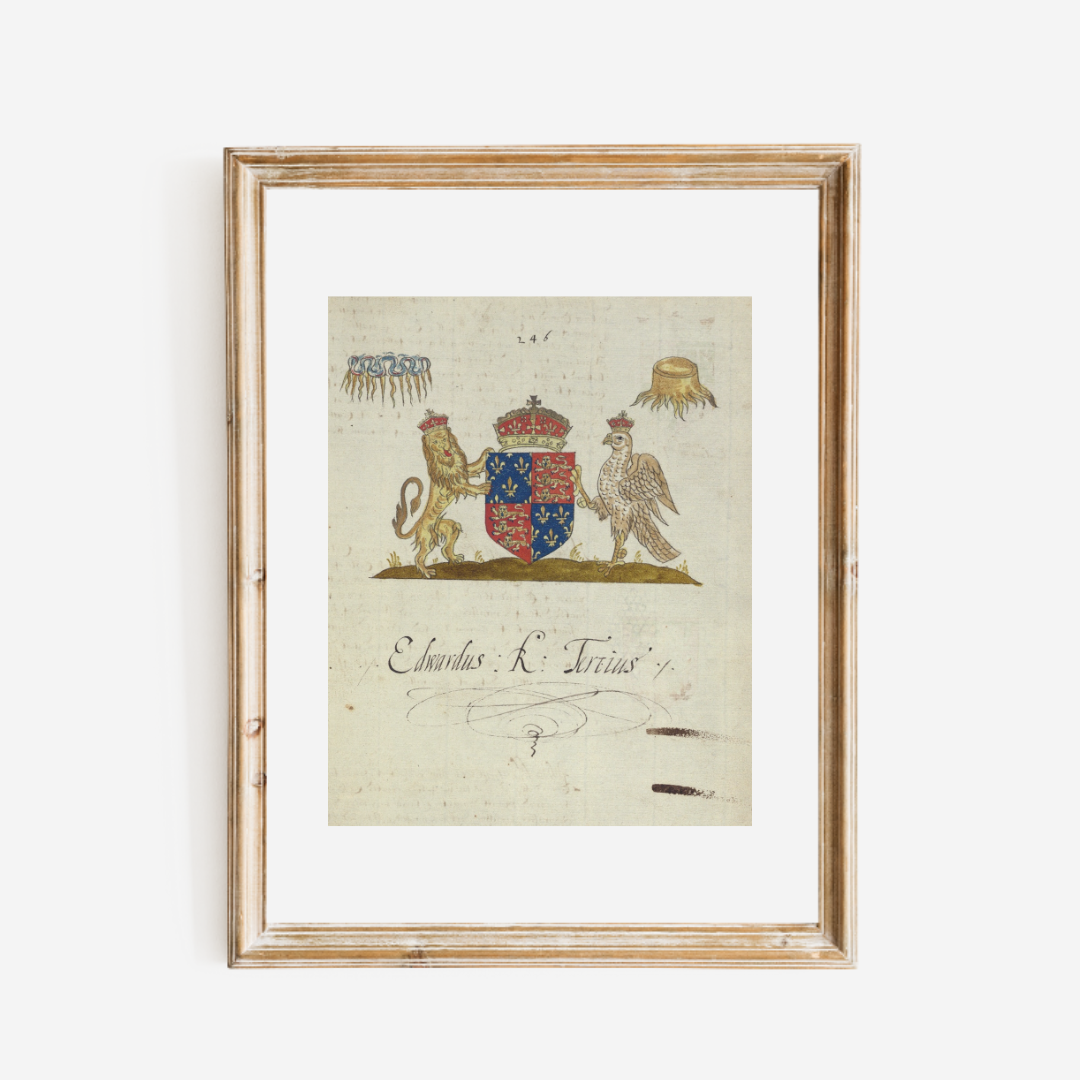 English Coats of Arms II Antique Art Print