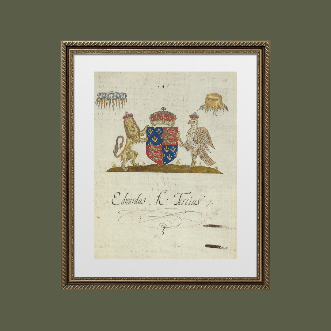 English Coats of Arms II Antique Art Print