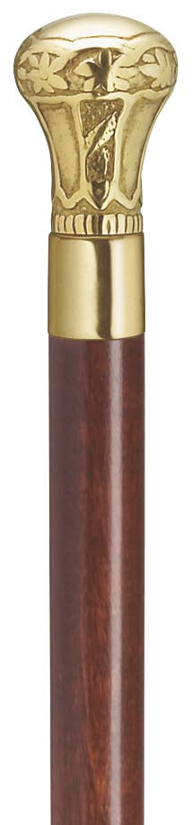 Regal Brass Knob: Walnut