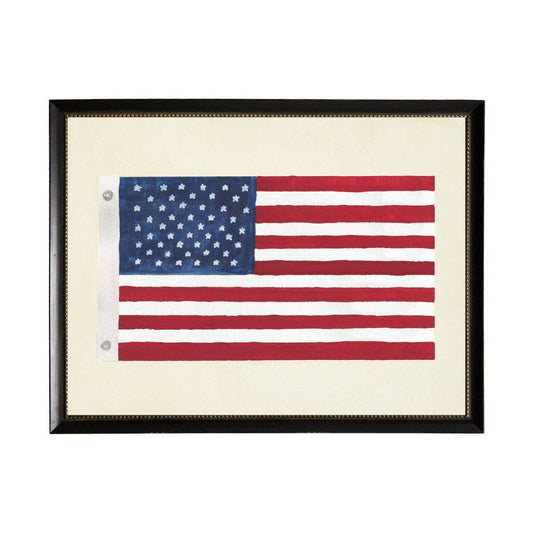 American Flag: Gold Frame 2425-35 Aq / 10" X 8"