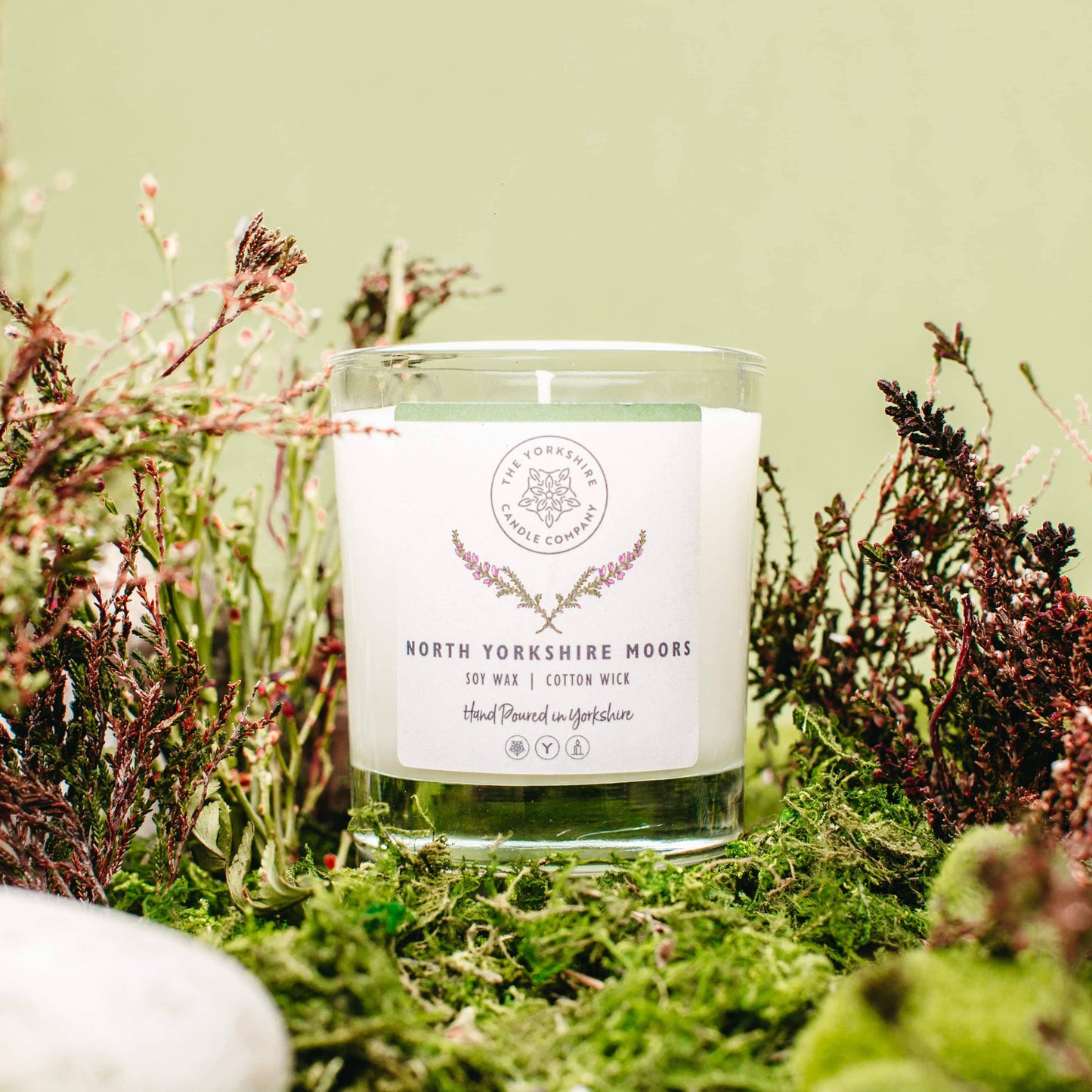 North Yorkshire Moors Glass Tumbler | Scented Candle Soy Wax
