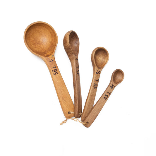 Natural Laurelwood Measuring Spoon Set