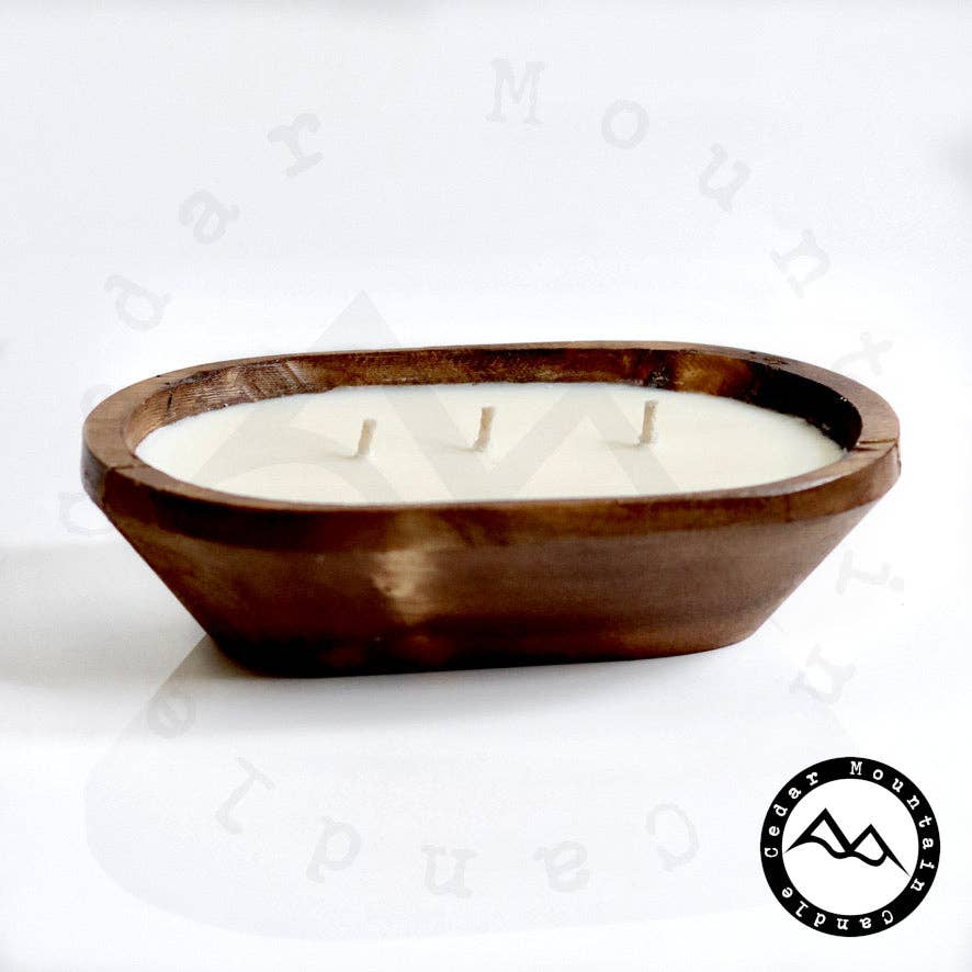 Private Label 3 Wick Dough Bowl Candle - No Front Label