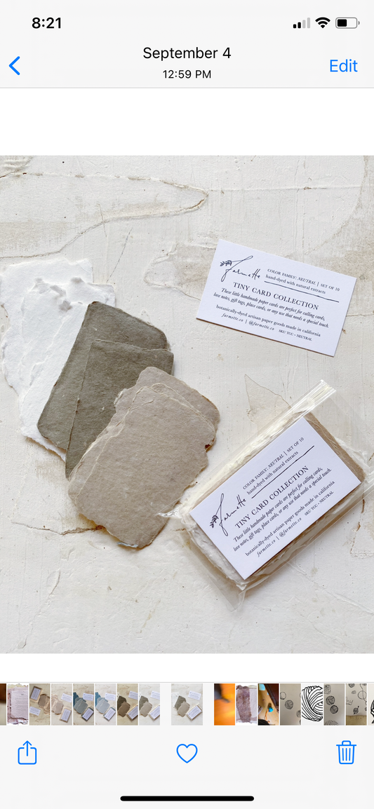 tiny card collection - neutral