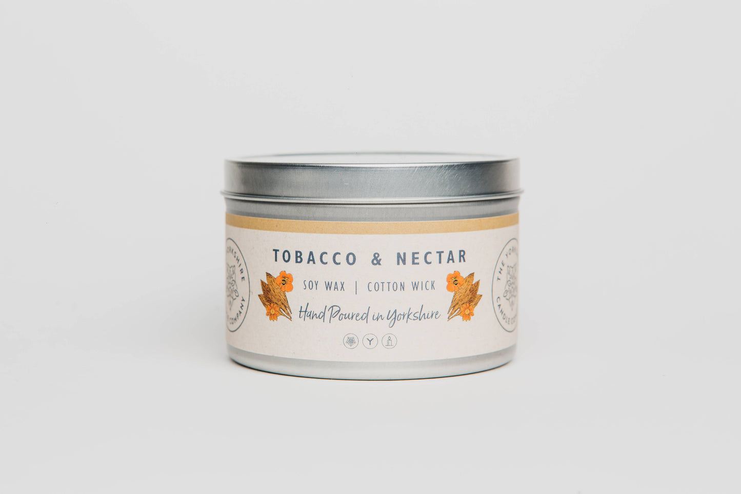 Tobacco & Nectar Large Tin| Scented Candle | Soy Wax